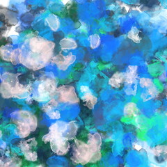 Fototapeta na wymiar Abstract Background Impressionist Monet White Blue Green