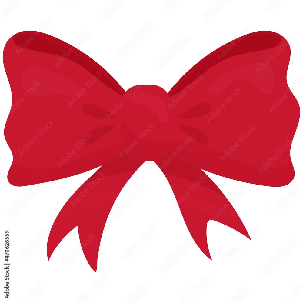 Wall mural beautiful red bright bow, decorative decoration for new year and christmas - christmas children s pi