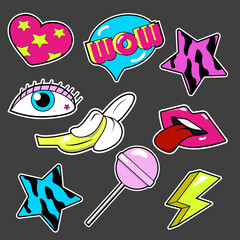 Set of retro stickers