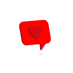 Notification Like icon. Social network app icon. Vector illustration