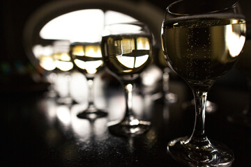 glasses of champagne