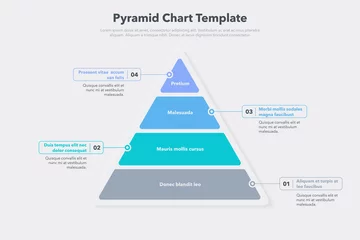 Foto op Canvas Pyramid graph template with four colorful steps. Easy to use for your website or presentation. © tomasknopp
