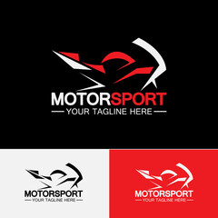 Motorcycle Sport Logo Symbol Vector illustration Design Template
