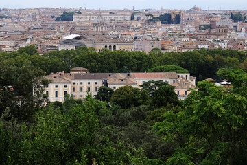 Fototapeta na wymiar View of Rome from the Janiculum Hill, Italy