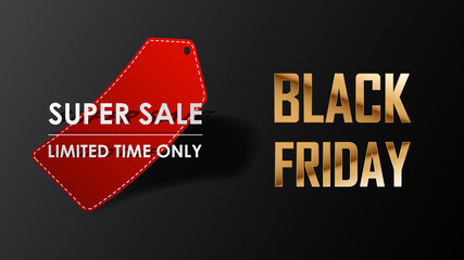 Black Friday sale banner background template.