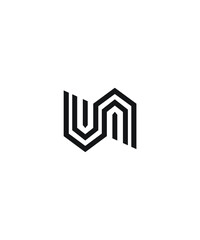 W and M letter monogram logo illustration