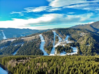 Ukrainian mountains. Bukovel. Ukraine. Winter