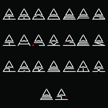 LJA to LJZ letter logo creative design, Multiple triple letter logo design