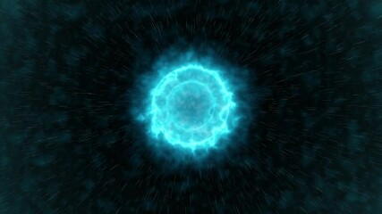 Animation of a big bang in the universe. The birth of stars and galaxies. Abstract space backgrund, 3D render.