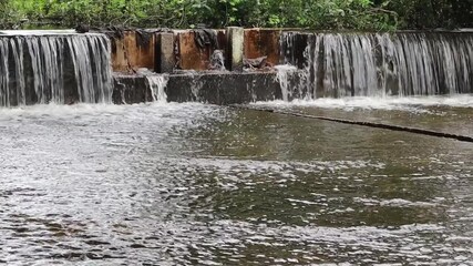 It is beautiful to see the excess water of the lake coming out