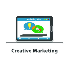 seo creative marketing in tablet