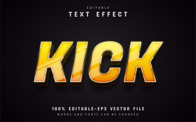 Kick Text Yellow 3D Text Effect