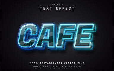 Cafe Text Effect Neon Style
