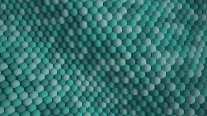 Balloons create a wave plane. Green blue reigns supreme as the background for a business presentation. Soft texture. Looped 3d animation of rendering balls.