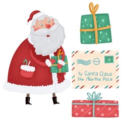 Santa Claus Gift Set and New Year's Letter