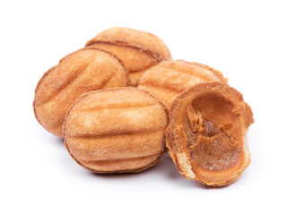 Cakes with boiled condensed milk inside isolated