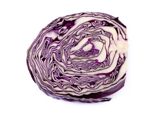 Sliced red cabbage