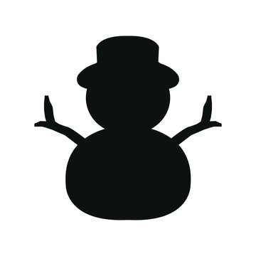 recommend clip art: Snowman snowperson silhouette symbol sign