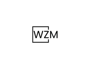 WZM letter initial logo design vector illustration