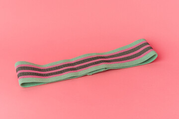 elastic band on a pink background