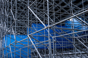 metal construction for the organization of places in the open space