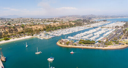 Aerial view of Dana Point, California - obrazy, fototapety, plakaty