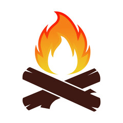 Bon Fire Icon Vector Design Template.