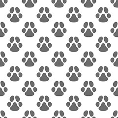 Fototapeta na wymiar Pet Paw Print vector minimal Seamless Pattern or background