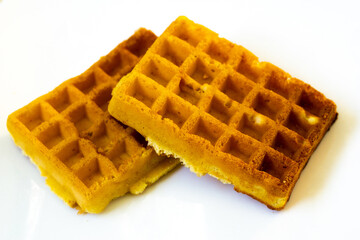 waffles isolated on white background