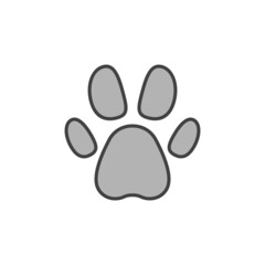 Pet Paw vector Footprint concept modern icon or sign