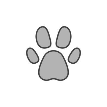 Pet Paw vector Footprint concept modern icon or sign