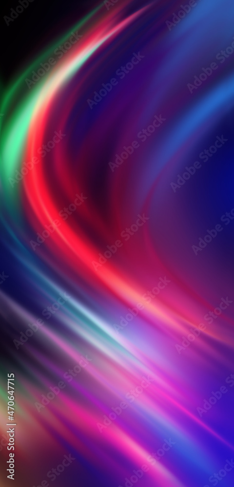 Wall mural bright abstract blurred background with bokeh. blurred lights, neon glowing lines on a dark backgrou