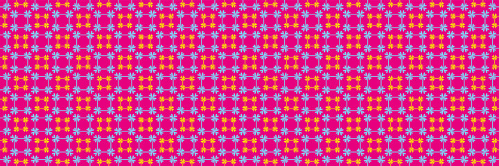 Colorful background image with abstract floral ornament on pink backdrop for your design projects, seamless patterns, wallpaper textures with flat design. Vector illustration