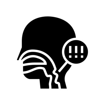 dysphagia disease glyph icon vector. dysphagia disease sign. isolated contour symbol black illustration