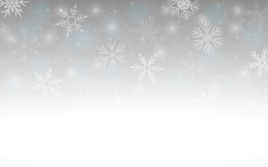 Fototapeta na wymiar Christmas silver background with snowflakes