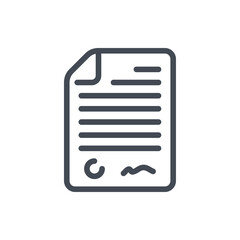 Contract of sale line icon. Offer and agreement vector outline sign.