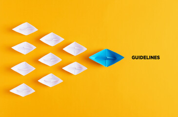 To follow the guidelines or compliance to the instructions concept