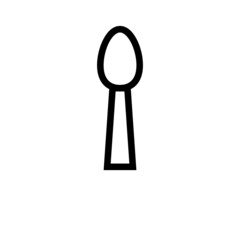 spoon icon with black outline style