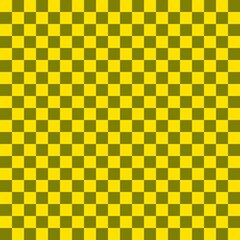 Two color checkerboard. Olive and Yellow colors of checkerboard. Chessboard, checkerboard texture. Squares pattern. Background.
