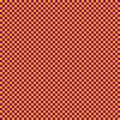 Checkerboard with very small squares. Purple and Orange colors of checkerboard. Chessboard, checkerboard texture. Squares pattern. Background.