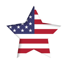 American flag star image. Clipart image