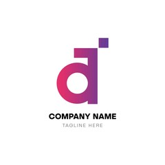 Initial Letter D and T bit concept good for finance or internet company logo template