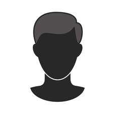 simple human male head outline silhouette