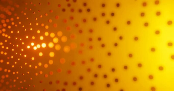 3d render with yellow background with small cubes, soft focus