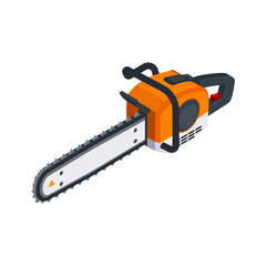Naklejka premium Sawmill Chain Saw Composition