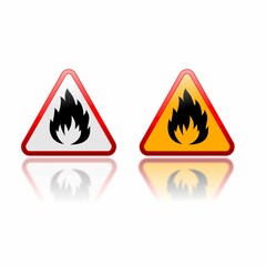 Flammable danger sign symbol vector on white background