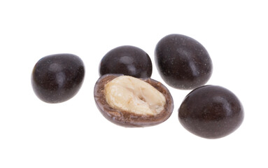peanuts in colored glaze isolated