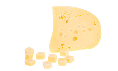 cheese with holes isolated