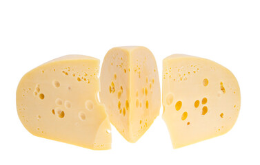 cheese with holes isolated