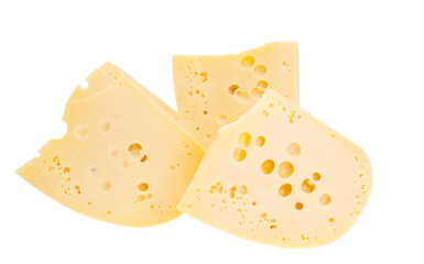 cheese with holes isolated